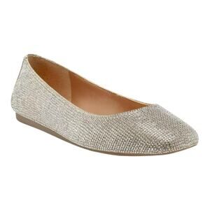 INC Girl's Juney Rhinestone Ballet Flats Cream Size 1